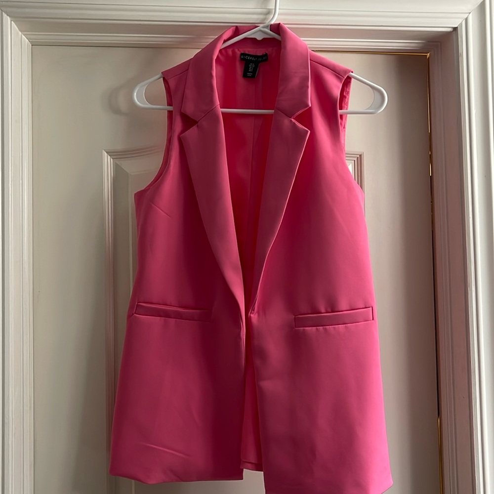 Pink Tank Top Blazer- LIKE NEW
